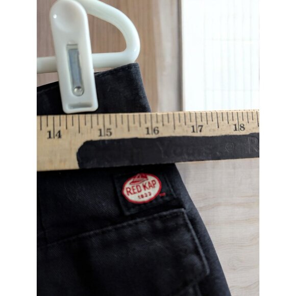 Red Kap Black Cargo Work Shorts 32" Waist Pockets Cotton/Polyester Blend Durable - Picture 5 of 13